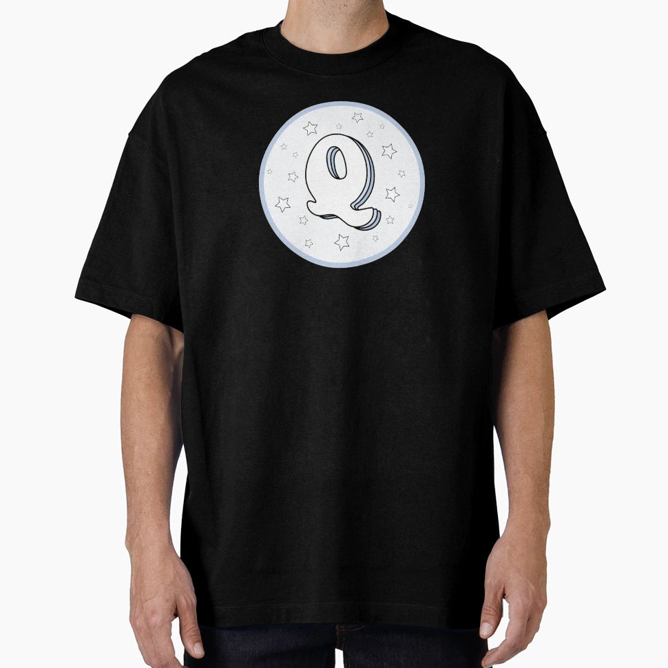 Blue Letter Q T-Shirt - Casual Everyday Wear Men Women - T-Shirt, Sweatshirt, Hoodie