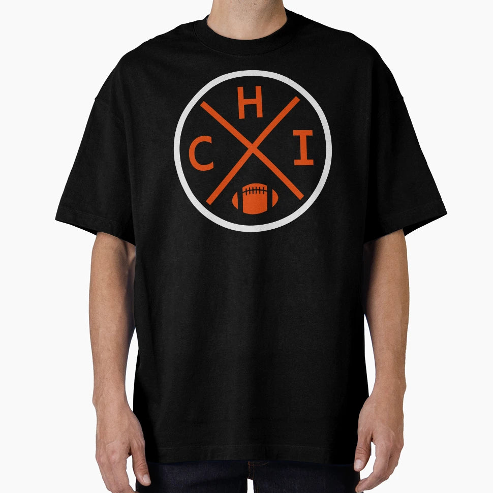 Chicago Football Emblem Chi T-Shirt - Unique Graphic Men Women - T-Shirt, Sweatshirt, Hoodie