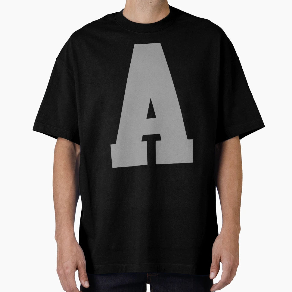 Alphabet Silver Sports Letter T-Shirt - Novelty Apparel for Adults - T-Shirt, Sweatshirt, Hoodie