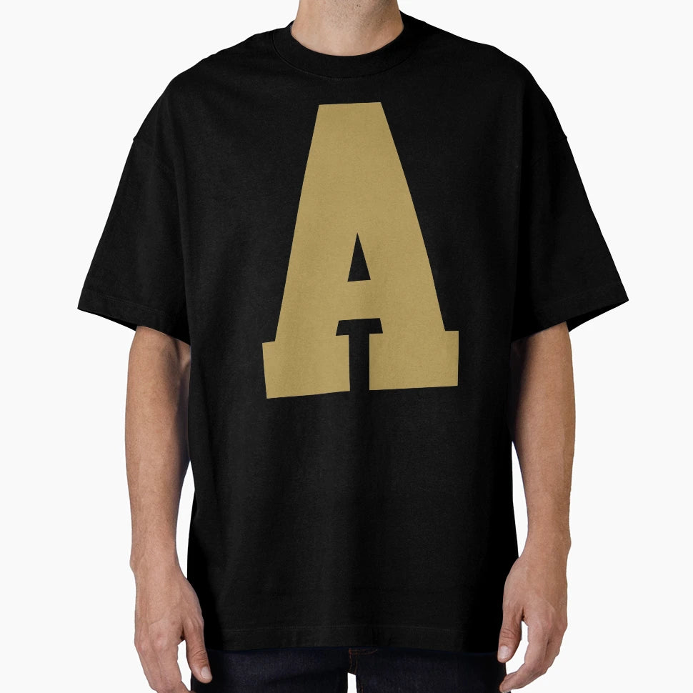 Alphabet Gold Sports Letter T-Shirt - Aesthetic Graphic Men Women - T-Shirt, Sweatshirt, Hoodie