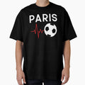 Paris Football Love Heart Beat Ekg T-Shirt - Streetwear Style for Adults - T-Shirt, Sweatshirt, Hoodie