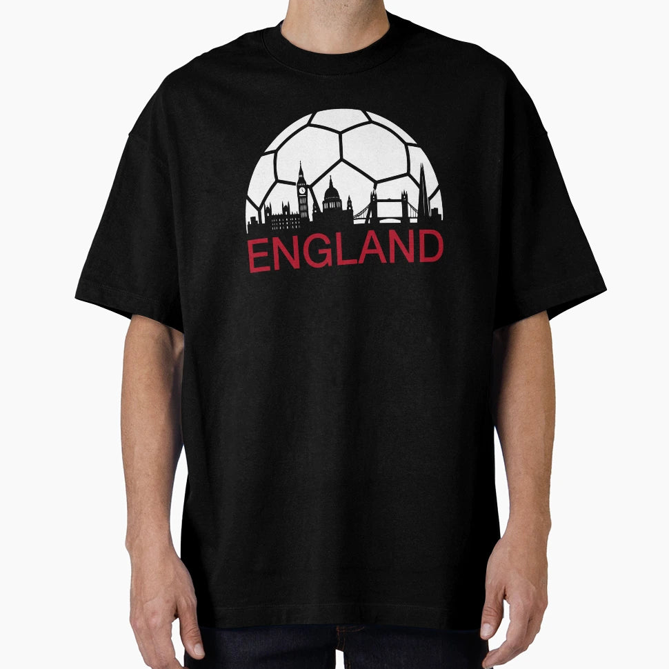England Football Fan London Skyline T-Shirt - Minimalist Print Men Women - T-Shirt, Sweatshirt, Hoodie