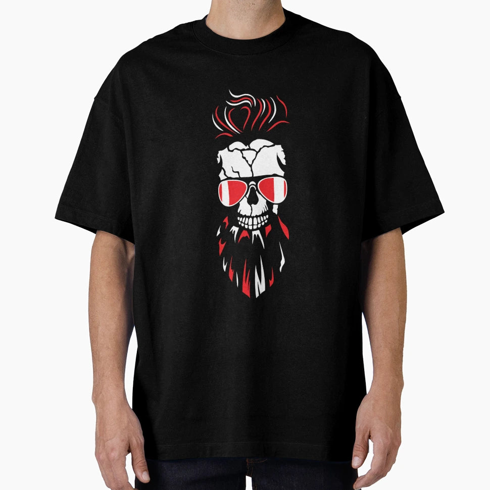 Skull Hipster Bearded Beard Glasses T-Shirt - Aesthetic Graphic Men Women - T-Shirt, Sweatshirt, Hoodie