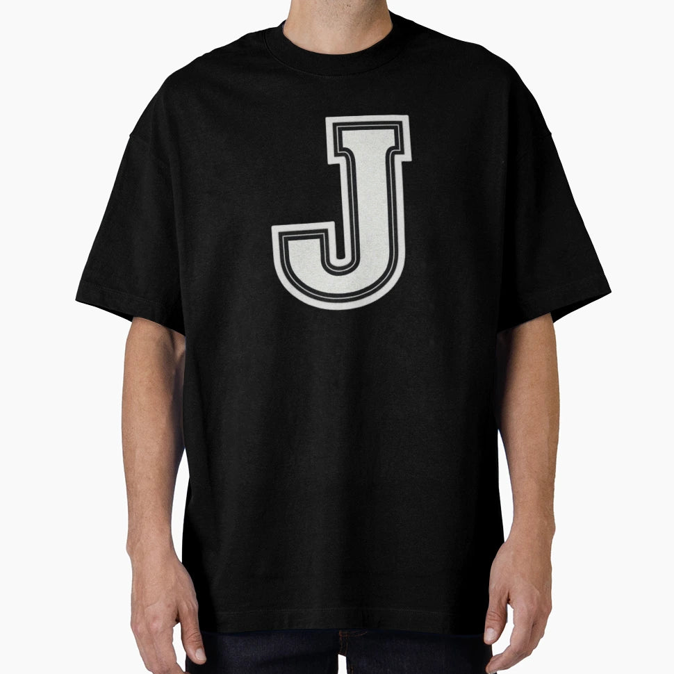 Varsity Letter J Letterman Jacket Ivory T-Shirt - Unique Graphic Unisex - T-Shirt, Sweatshirt, Hoodie