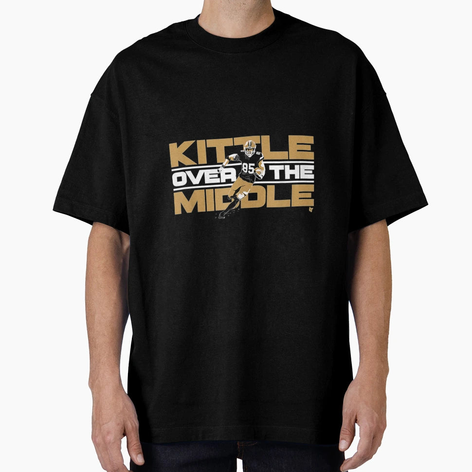 Kittle Over Middle Georges Kittle T-Shirt - Trendy Graphic for Adults - T-Shirt, Sweatshirt, Hoodie