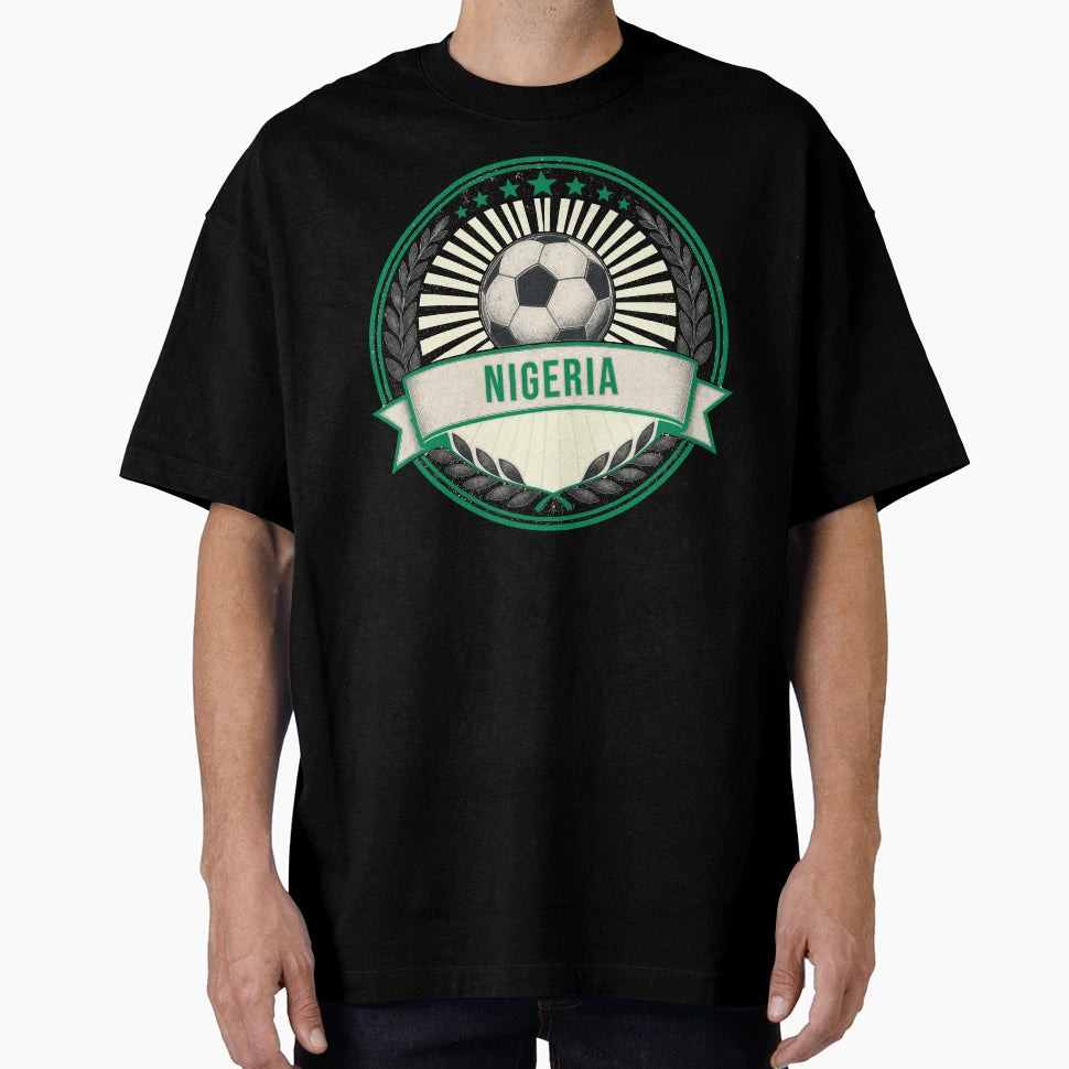 Nigeria Soccer Crest Nigerian T-Shirt - Minimalist Print for Adults - T-Shirt, Sweatshirt, Hoodie