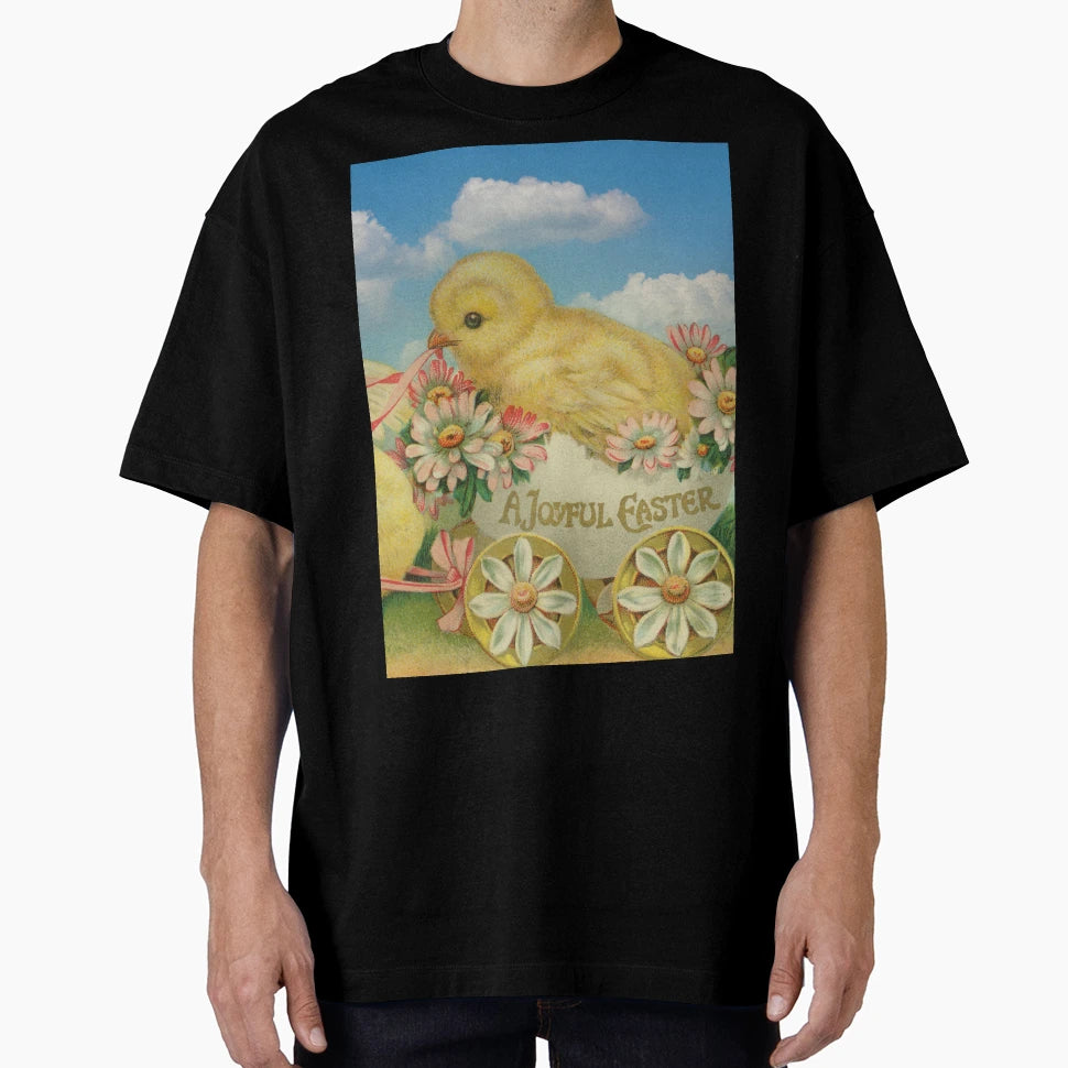 Happy Easter Chicks Flowers T-Shirt - Streetwear Style Unisex - T-Shirt, Sweatshirt, Hoodie