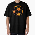 Fire Red Soccer Football Ball T-Shirt - Fun Novelty Design for Adults - T-Shirt, Sweatshirt, Hoodie