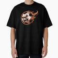 Flaming Soccer Ball Orange T-Shirt - Minimalist Print for Adults - T-Shirt, Sweatshirt, Hoodie