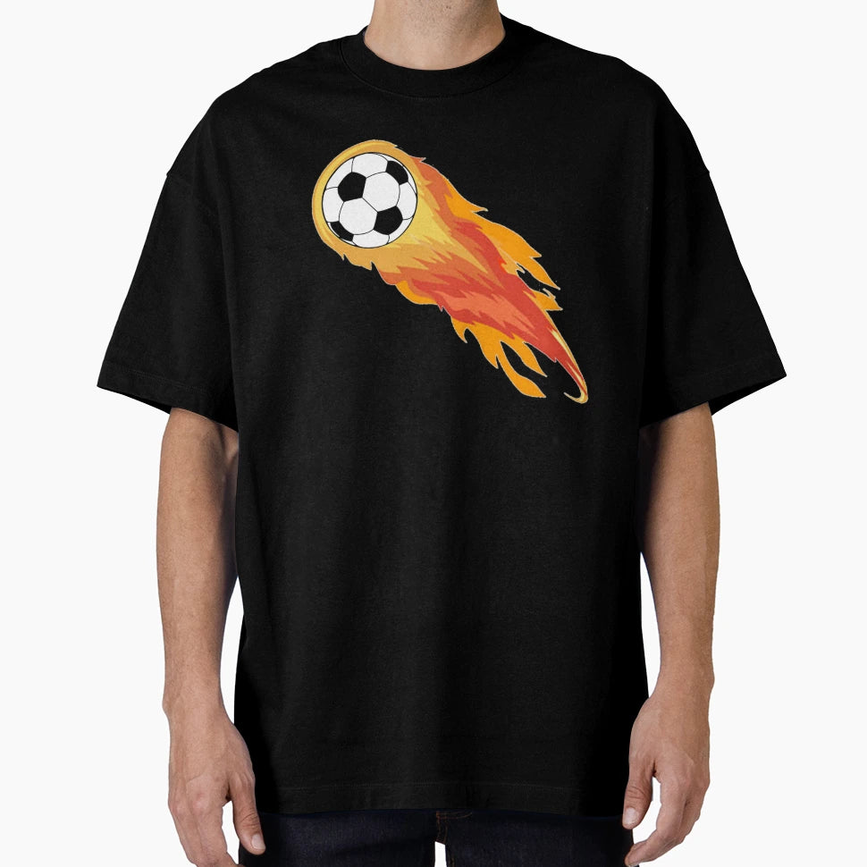 Fire Football T-Shirt - Aesthetic Graphic for Adults - T-Shirt, Sweatshirt, Hoodie