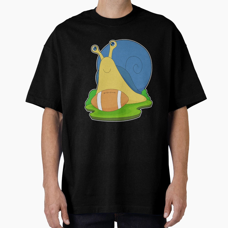 Snail American Football Sports T-Shirt - Aesthetic Graphic for Adults - T-Shirt, Sweatshirt, Hoodie