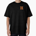 H Leather Varsity Letter Patches White T-Shirt - Graphic Print Men Women - T-Shirt, Sweatshirt, Hoodie