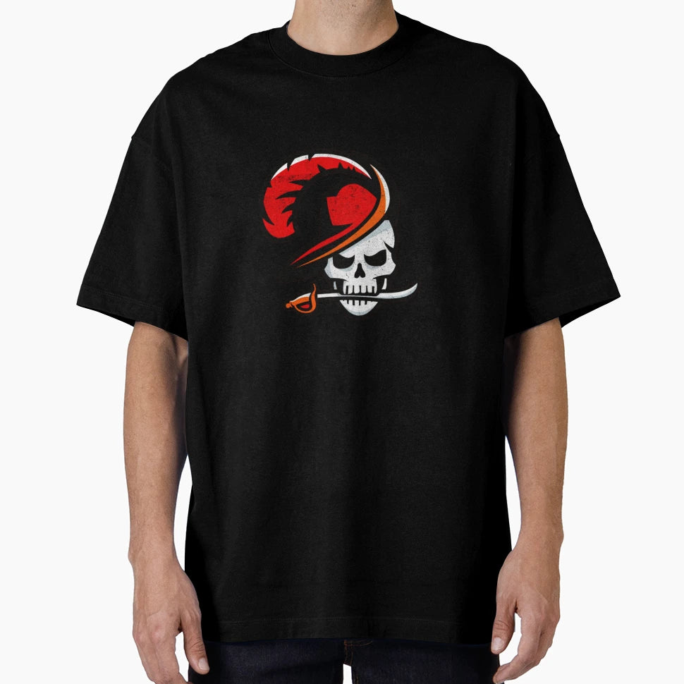 Tampa Bay Skull Football Fan T-Shirt - Graphic Print Unisex - T-Shirt, Sweatshirt, Hoodie