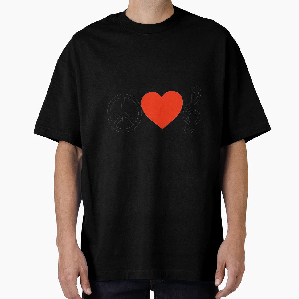 Peace Love Music T-Shirt - Streetwear Style Unisex - T-Shirt, Sweatshirt, Hoodie