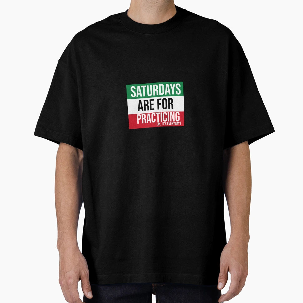 Tri Color Green White Red Saturdays T-Shirt - Trendy Graphic for Adults - T-Shirt, Sweatshirt, Hoodie