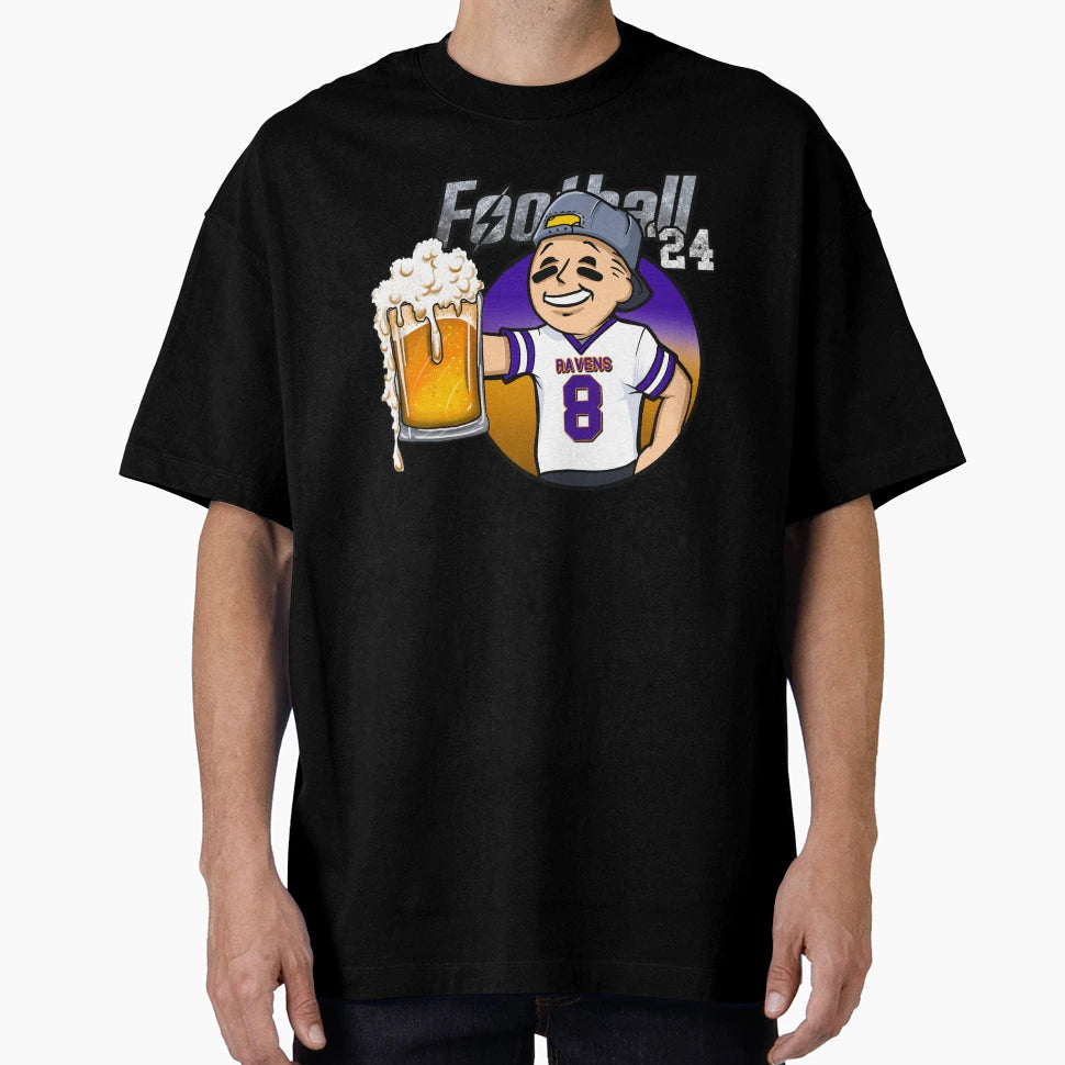 Baltimore Beer And Football T-Shirt - Aesthetic Graphic for Adults - T-Shirt, Sweatshirt, Hoodie