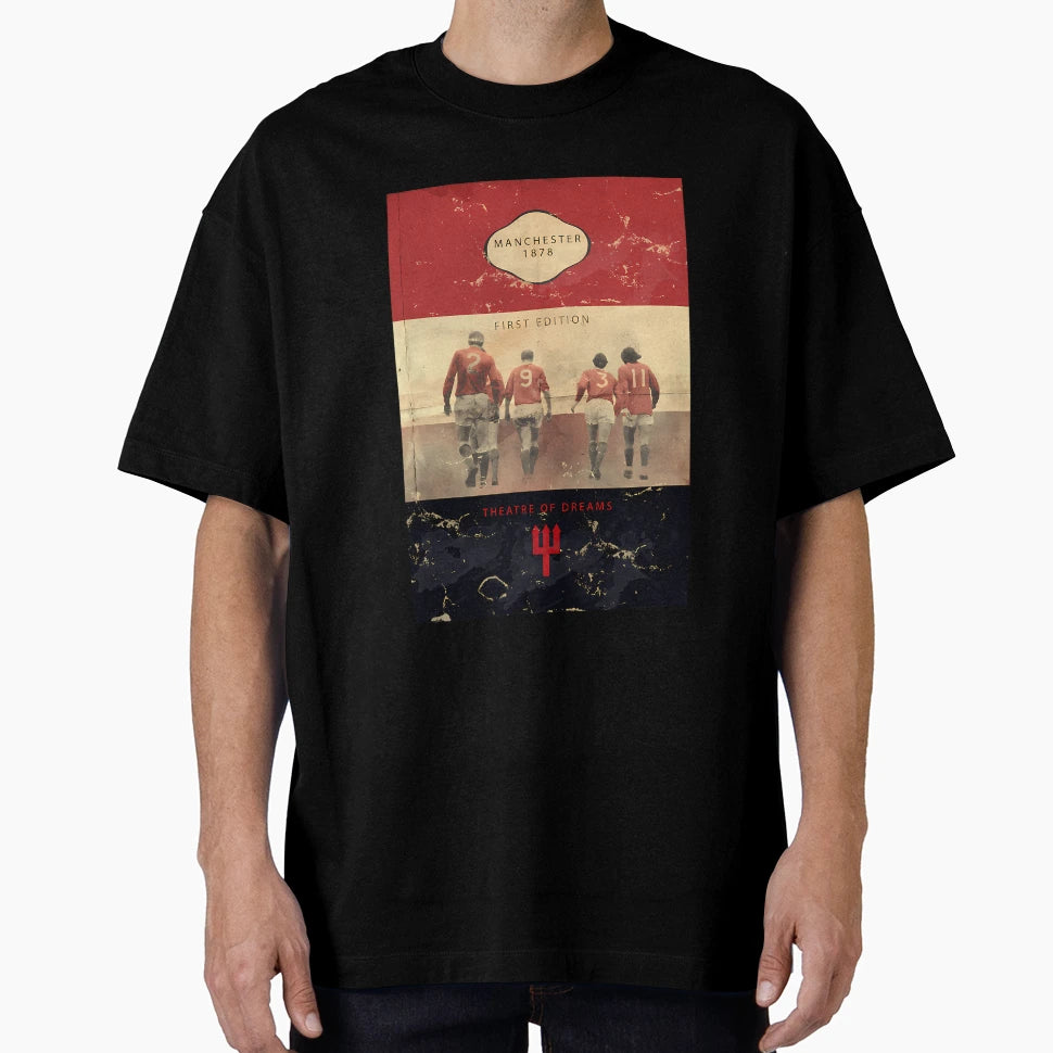 Manchester Football Book Cover T-Shirt - Graphic Print Unisex - T-Shirt, Sweatshirt, Hoodie