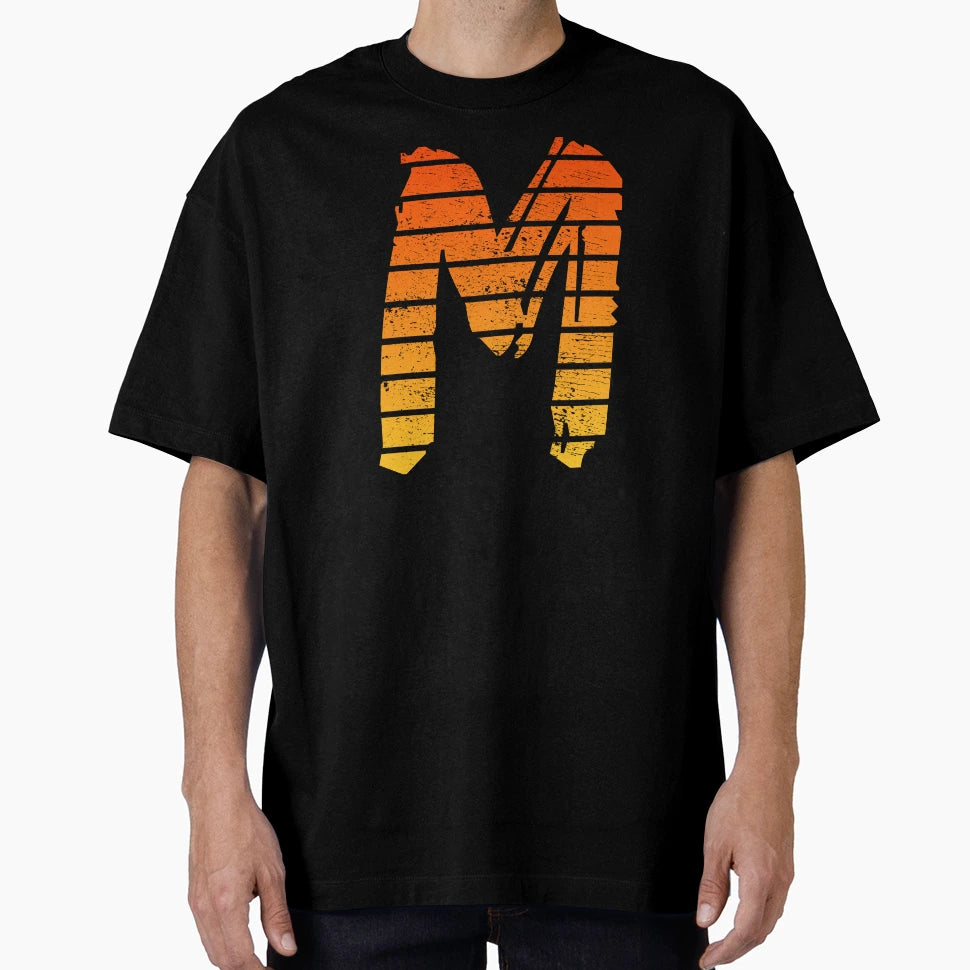Letter M Initials T-Shirt - Casual Everyday Wear Men Women - T-Shirt, Sweatshirt, Hoodie