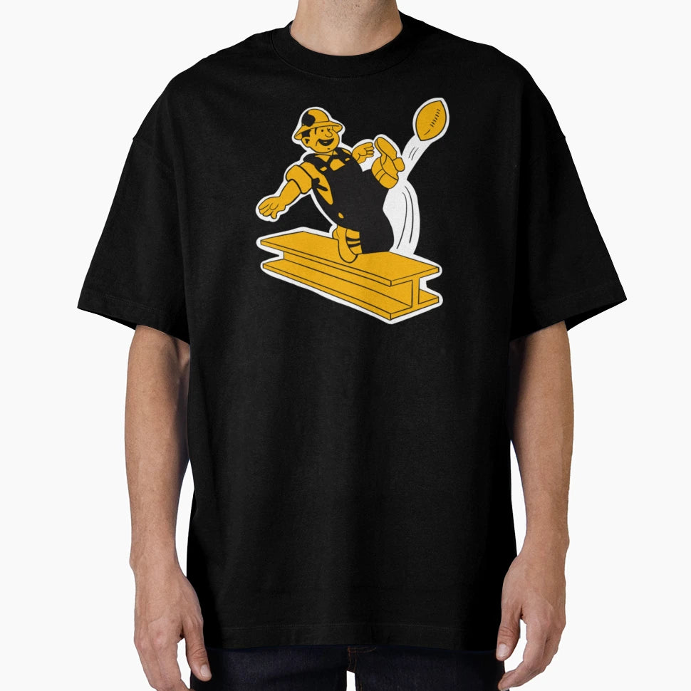 Old School Steeler T-Shirt - Graphic Print Unisex - T-Shirt, Sweatshirt, Hoodie