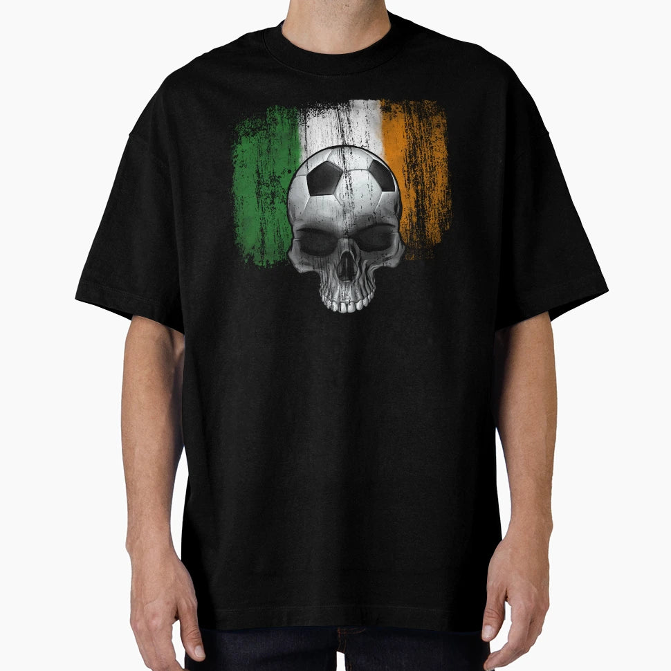 Irish Soccer Skull T-Shirt - Fun Novelty Design Unisex - T-Shirt, Sweatshirt, Hoodie