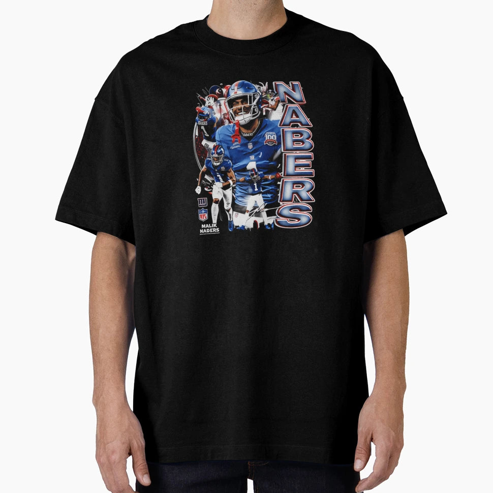 Malik Nabers New York G Vertical T-Shirt - Streetwear Style for Adults - T-Shirt, Sweatshirt, Hoodie