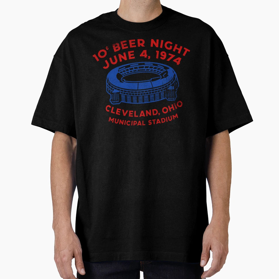Municipal Stadium 10 Cent Beer Night T-Shirt - Minimalist Print Men Women - T-Shirt, Sweatshirt, Hoodie