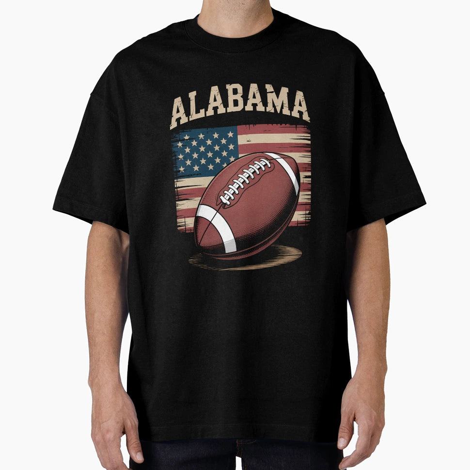 Patriotic Usa Flag Alabama Football T-Shirt - Unique Graphic Men Women - T-Shirt, Sweatshirt, Hoodie