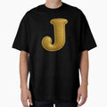Golden Letter J T-Shirt - Fun Novelty Design Men Women - T-Shirt, Sweatshirt, Hoodie