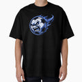 Flaming Soccer Ball Blue T-Shirt - Streetwear Style Unisex - T-Shirt, Sweatshirt, Hoodie