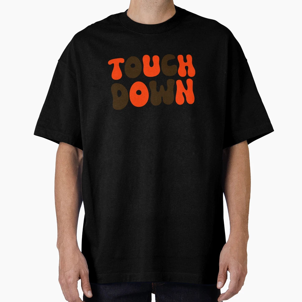 Touch Down Touchdown Brown And Orange T-Shirt - Trendy Graphic Unisex - T-Shirt, Sweatshirt, Hoodie