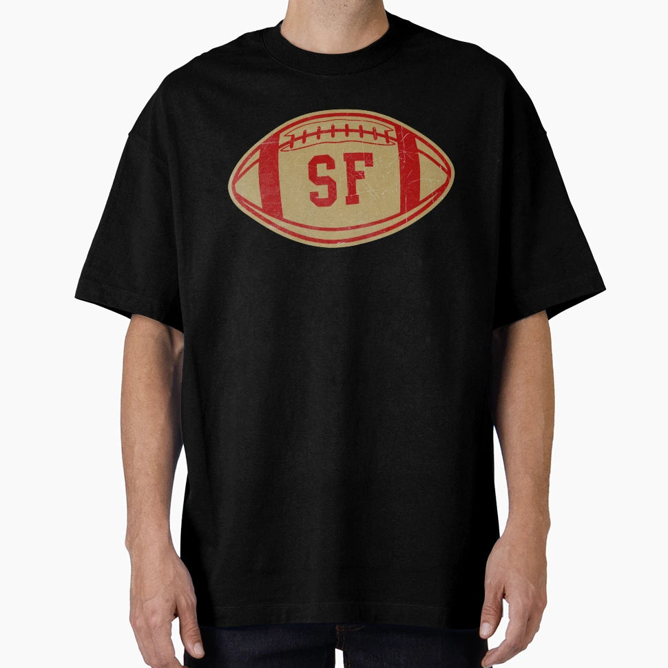 San Francisco Throwback Football T-Shirt - Aesthetic Graphic Men Women - T-Shirt, Sweatshirt, Hoodie