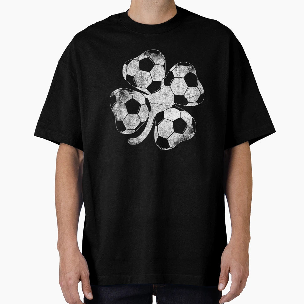 Soccer Shamrock St Patricks Day T-Shirt - Custom Art Print for Adults - T-Shirt, Sweatshirt, Hoodie