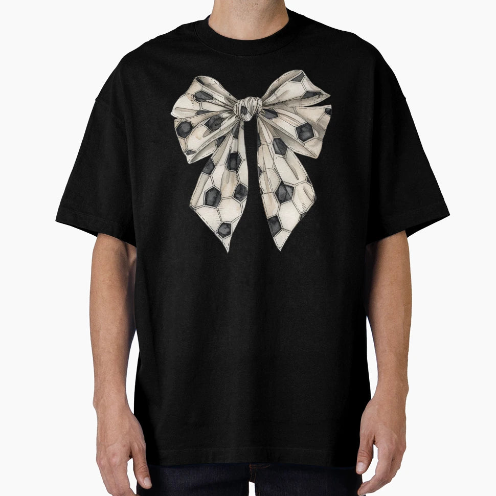 Soccer Bow Coquette Aesthetic Sporty T-Shirt - Aesthetic Graphic Men Women - T-Shirt, Sweatshirt, Hoodie