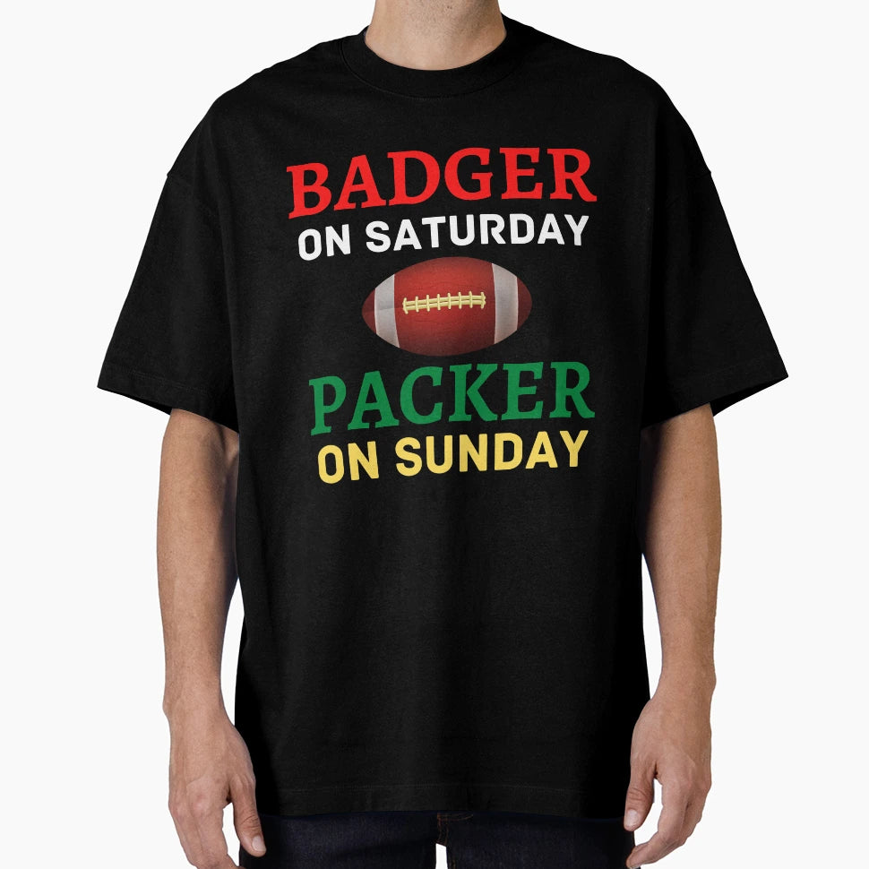 Badger Saturday Packer Sunday T-Shirt - Aesthetic Graphic Men Women - T-Shirt, Sweatshirt, Hoodie