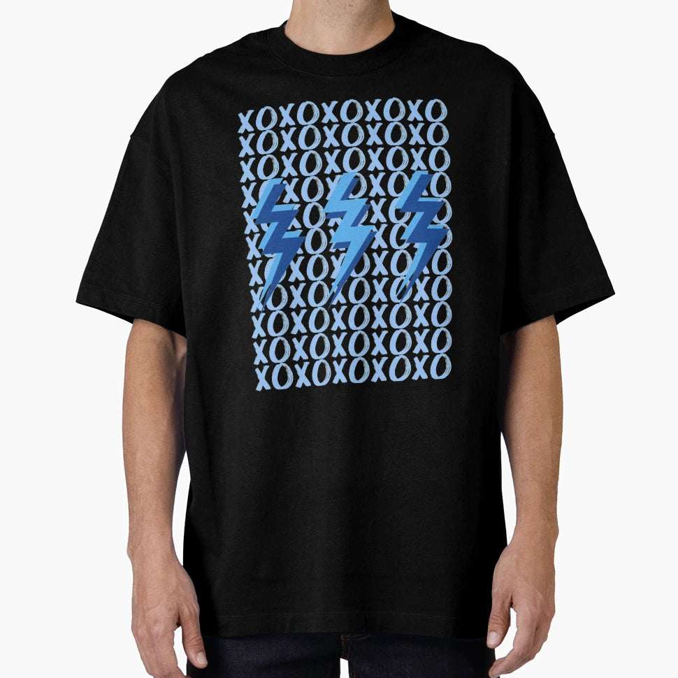 Xoxo Lightning Bolts Blue T-Shirt - Fun Novelty Design for Adults - T-Shirt, Sweatshirt, Hoodie
