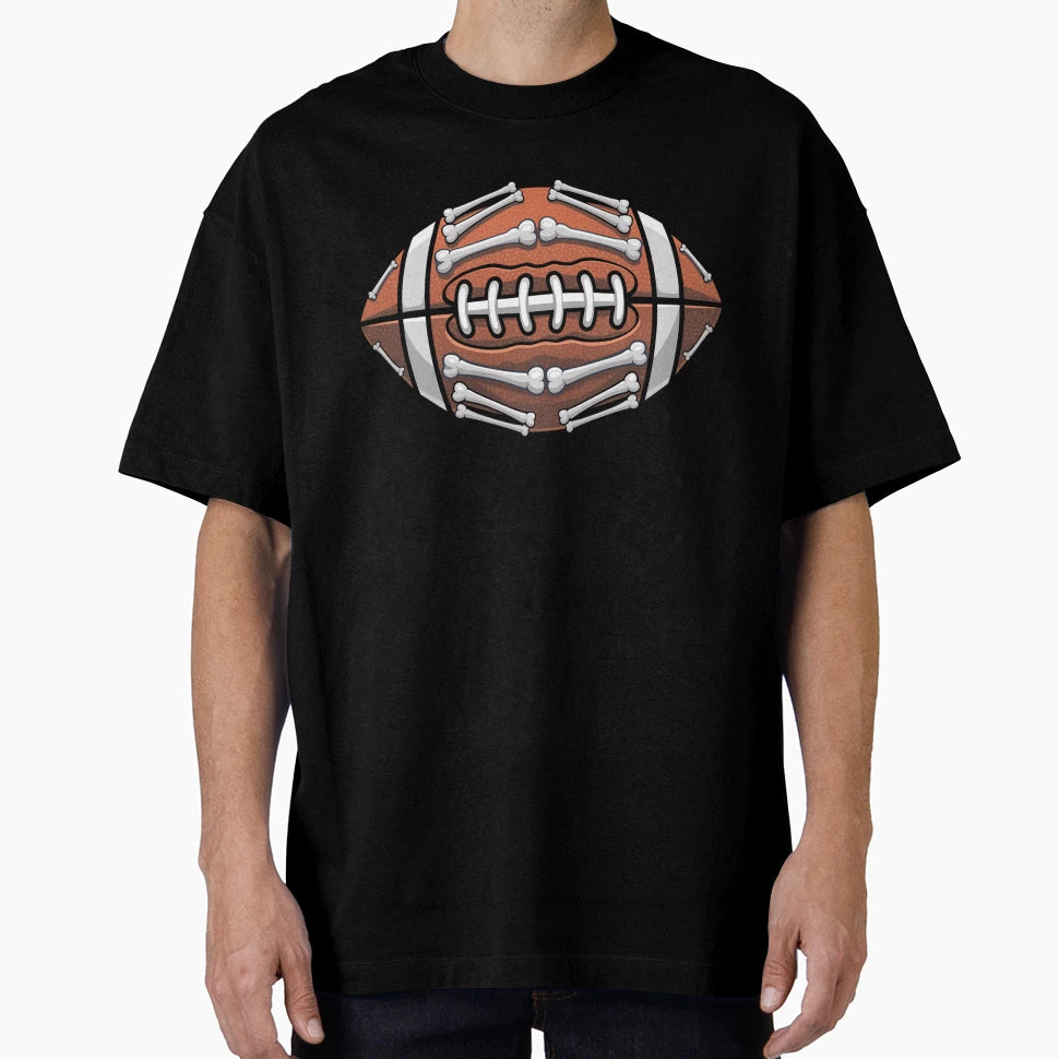 American Football Halloween Skeleton T-Shirt - Graphic Print Unisex - T-Shirt, Sweatshirt, Hoodie