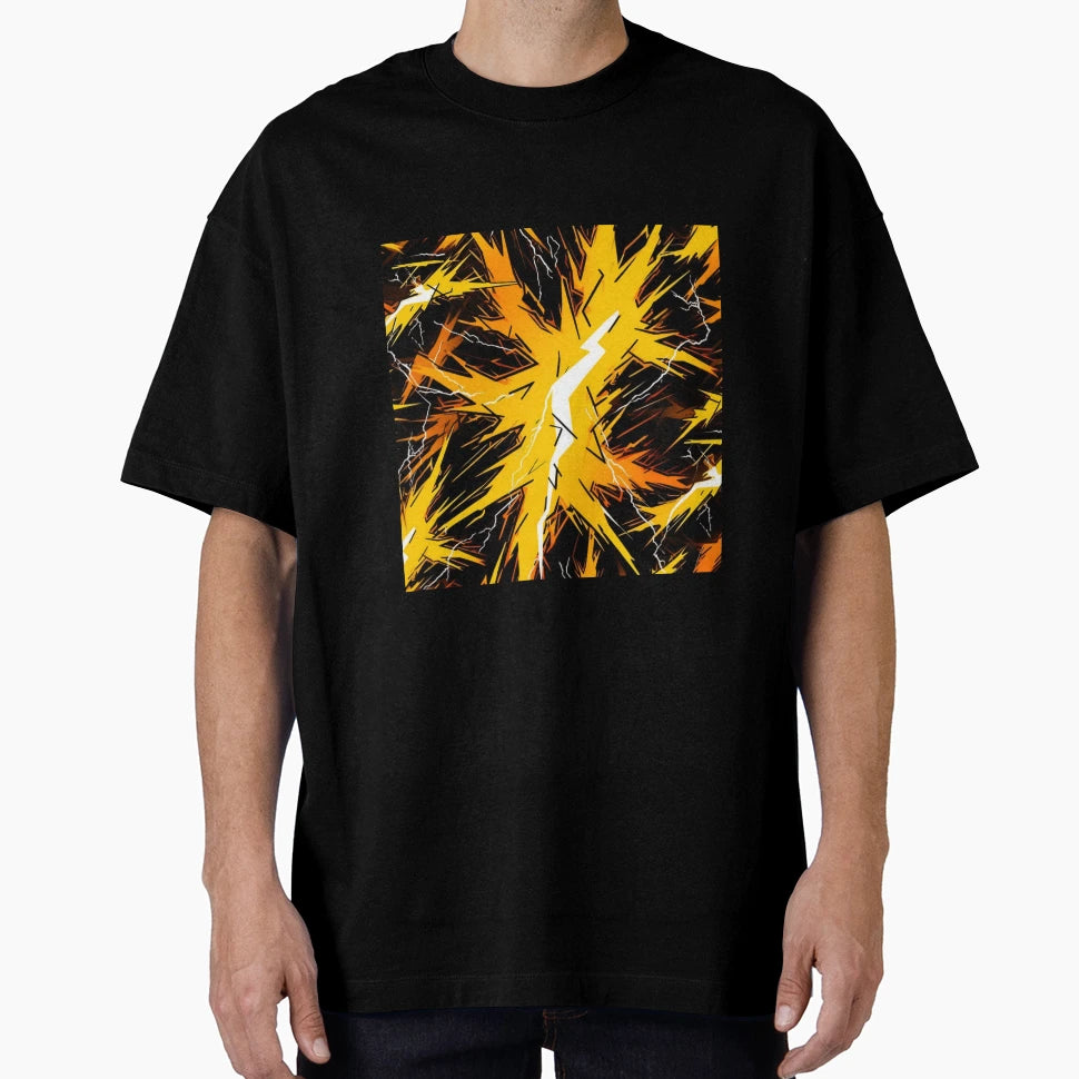 Visually Striking Lightning Pattern T-Shirt - Custom Art Print for Adults - T-Shirt, Sweatshirt, Hoodie