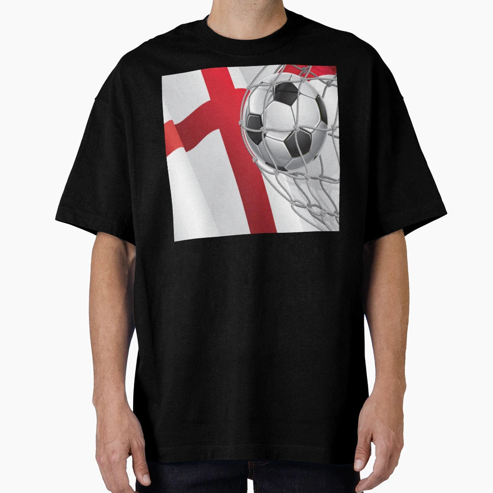 England Football Football Goal Front T-Shirt - Trendy Graphic for Adults - T-Shirt, Sweatshirt, Hoodie