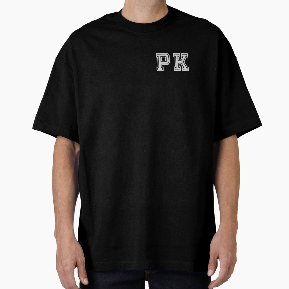 P K Varsity Initials Varsity Letters T-Shirt - Minimalist Print Unisex - T-Shirt, Sweatshirt, Hoodie