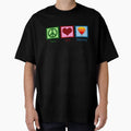Peace Love Ballooning Hot Air Balloon T-Shirt - Graphic Print for Adults - T-Shirt, Sweatshirt, Hoodie
