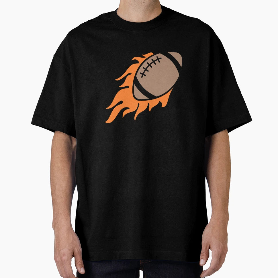 Flaming American Football T-Shirt - Custom Art Print for Adults - T-Shirt, Sweatshirt, Hoodie