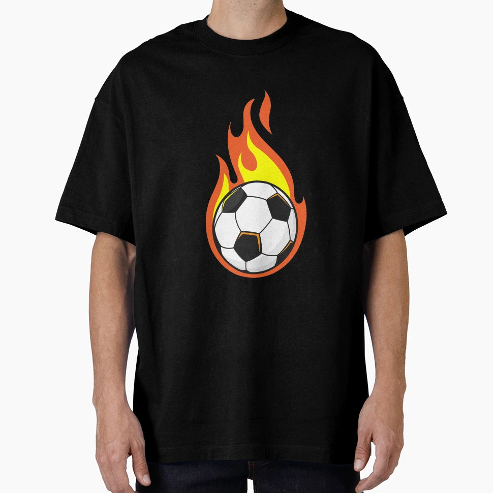 Soccer Fire T-Shirt - Unique Graphic Unisex - T-Shirt, Sweatshirt, Hoodie