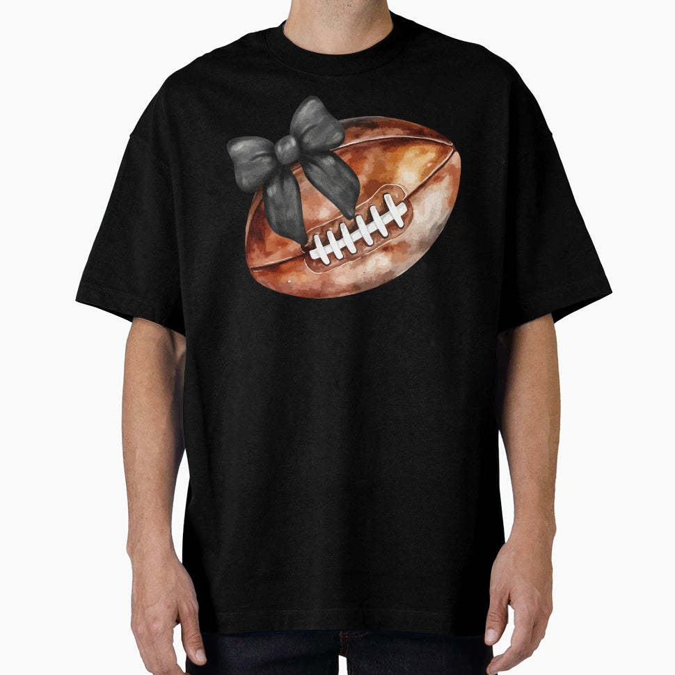 Football Mom Black Coquette Bows T-Shirt - Streetwear Style Men Women - T-Shirt, Sweatshirt, Hoodie