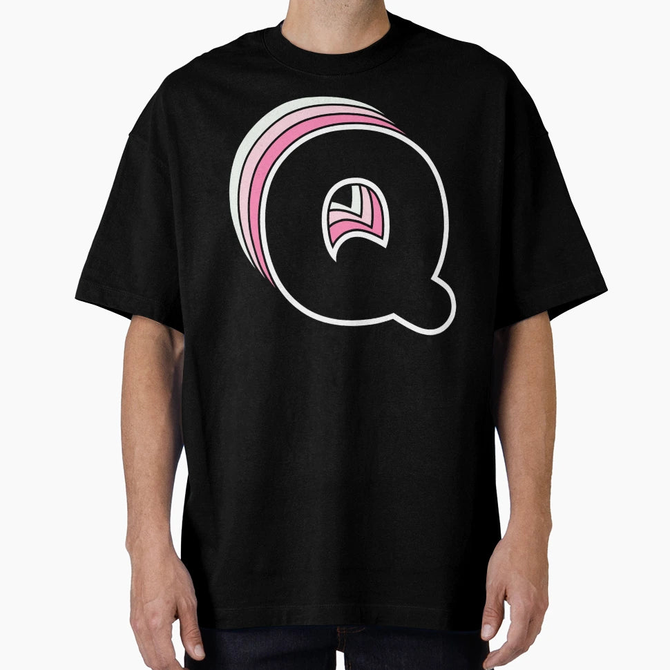 Q Letter Alphabet T-Shirt - Unique Graphic Men Women - T-Shirt, Sweatshirt, Hoodie