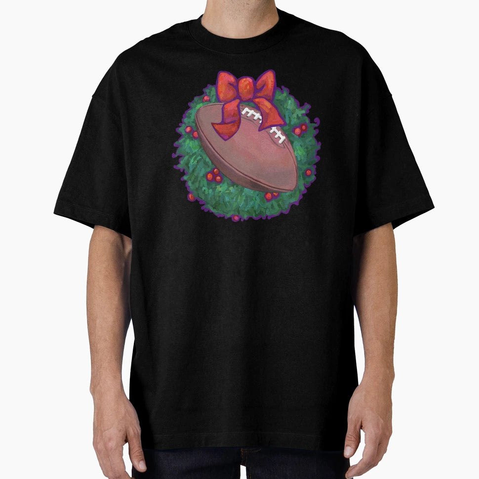 Football Wreath T-Shirt - Unique Graphic for Adults - T-Shirt, Sweatshirt, Hoodie