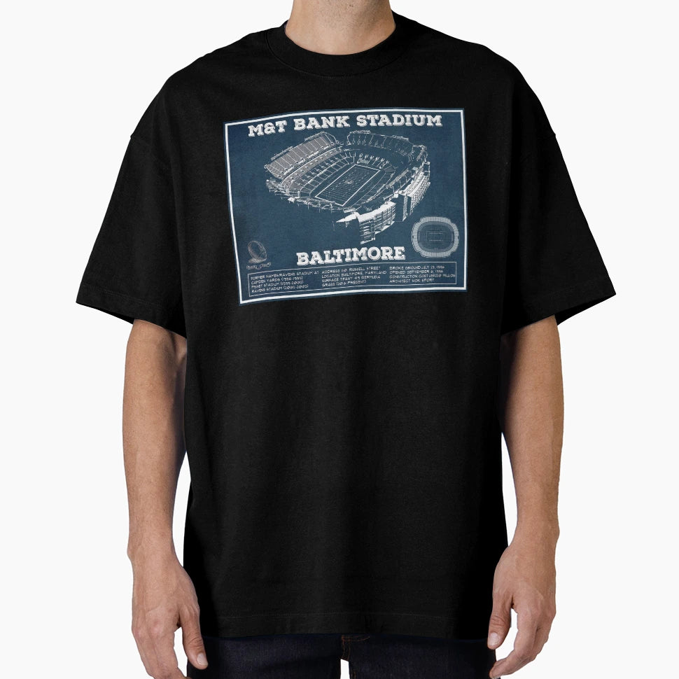 M T Bank Stadium Baltimore T-Shirt - Unique Graphic for Adults - T-Shirt, Sweatshirt, Hoodie