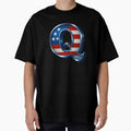 Futuristic 3D Letter Q Usa Flag T-Shirt - Casual Everyday Wear Men Women - T-Shirt, Sweatshirt, Hoodie