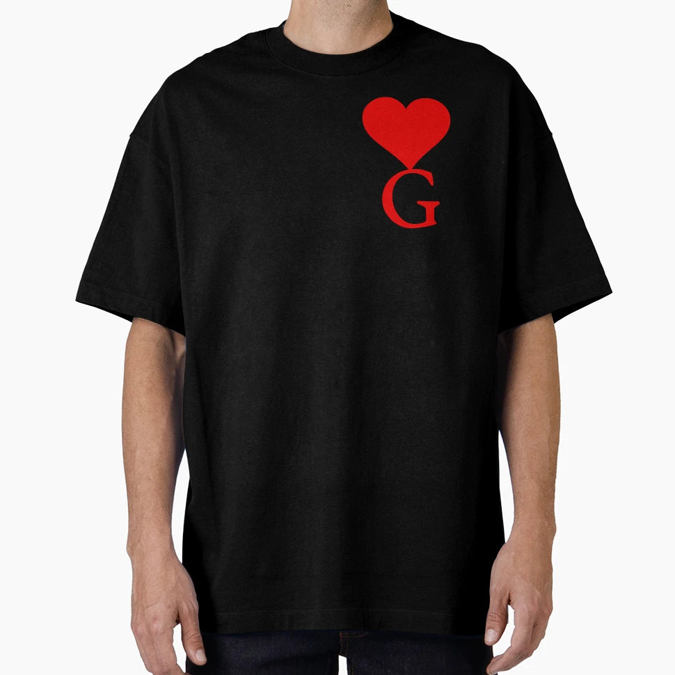Heart Letter Initial G T-Shirt - Streetwear Style Unisex - T-Shirt, Sweatshirt, Hoodie