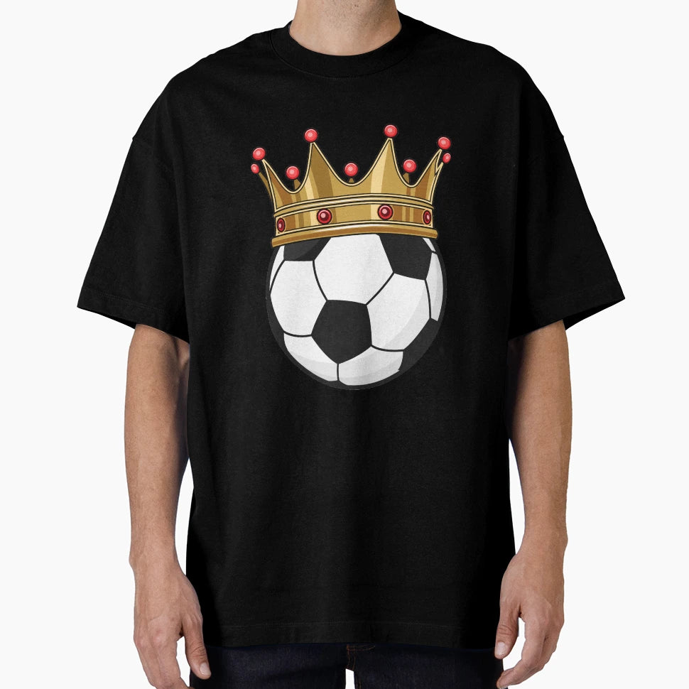 Soccer Crown King T-Shirt - Minimalist Print Men Women - T-Shirt, Sweatshirt, Hoodie