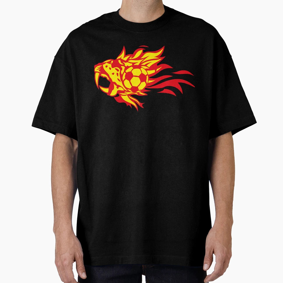 Football Leopards Flame Logo Fire Animal T-Shirt - Minimalist Print Unisex - T-Shirt, Sweatshirt, Hoodie